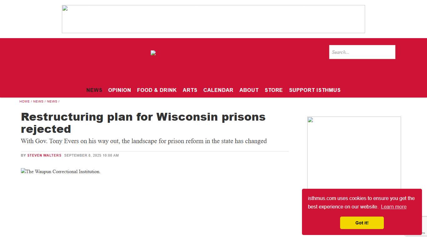 Restructuring plan for Wisconsin prisons rejected - Isthmus | Madison, Wisconsin